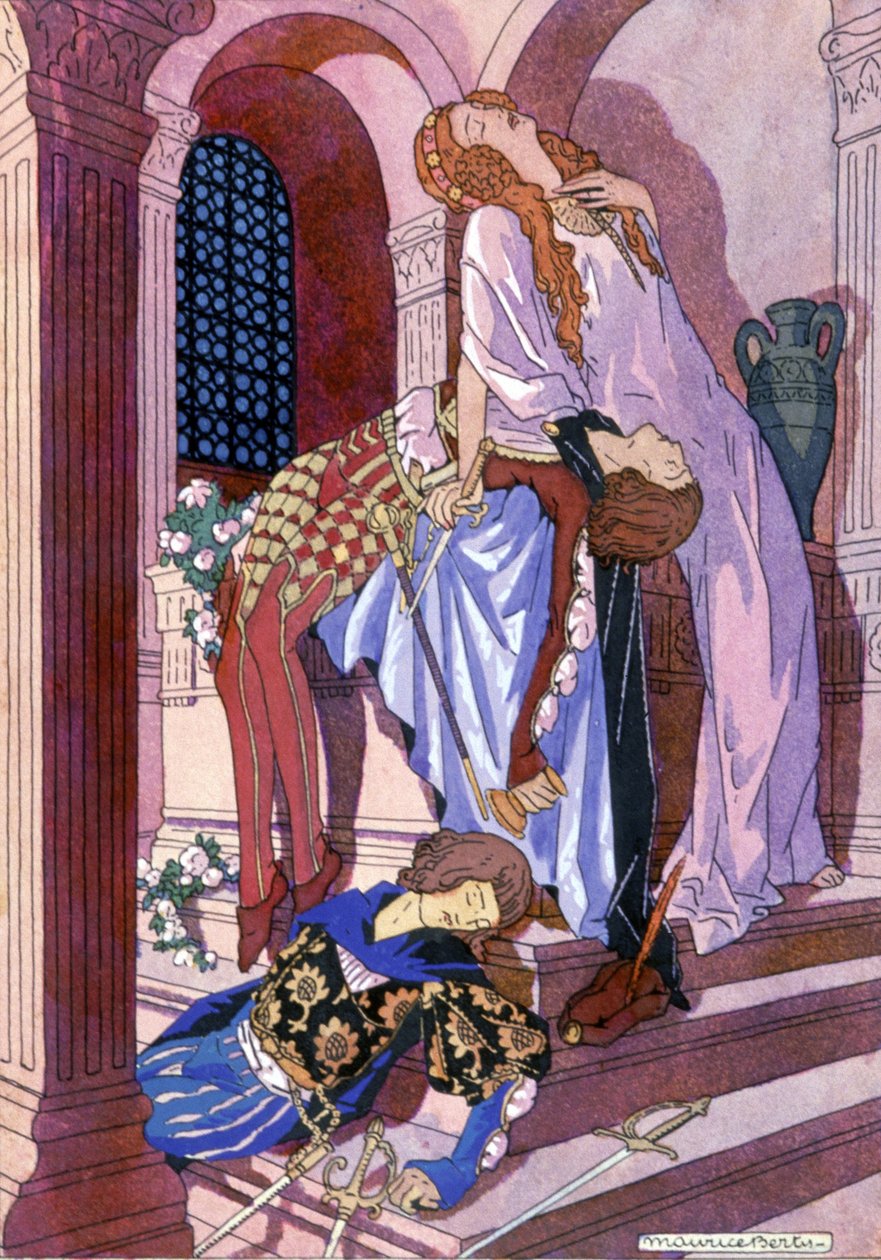 Smrt Romea a Julie, c. 1930 (ilustrace) od Maurice Berty