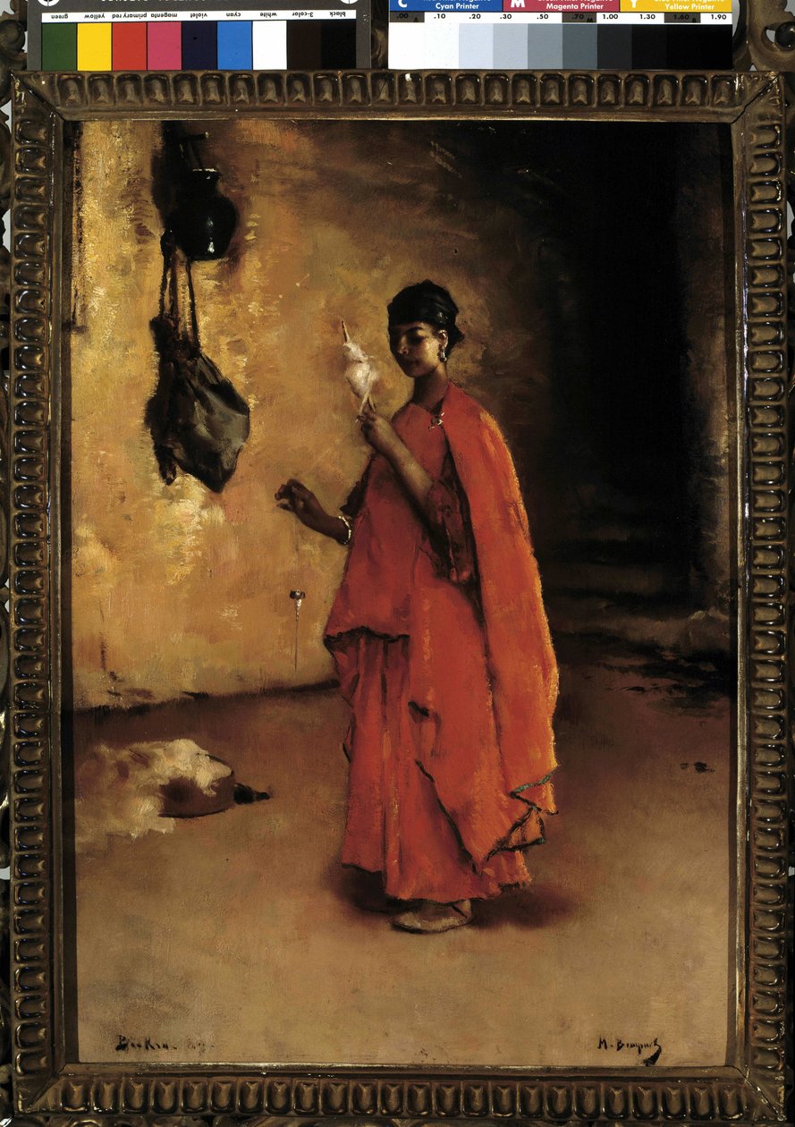 Přádel (Biskra). Alžírsko (olej na plátně) od Maurice Bompard