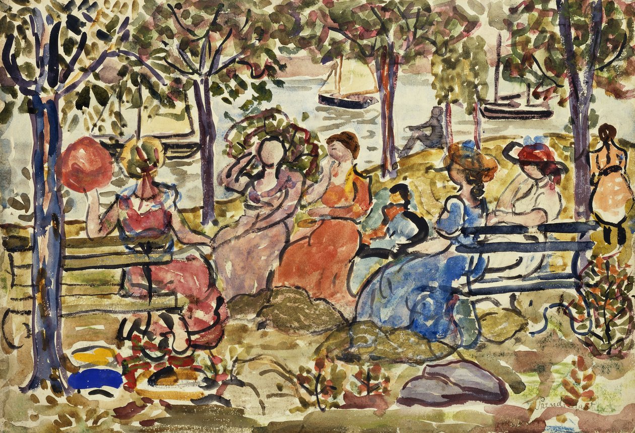 Odpoledne v parku, od Maurice Brazil Prendergast