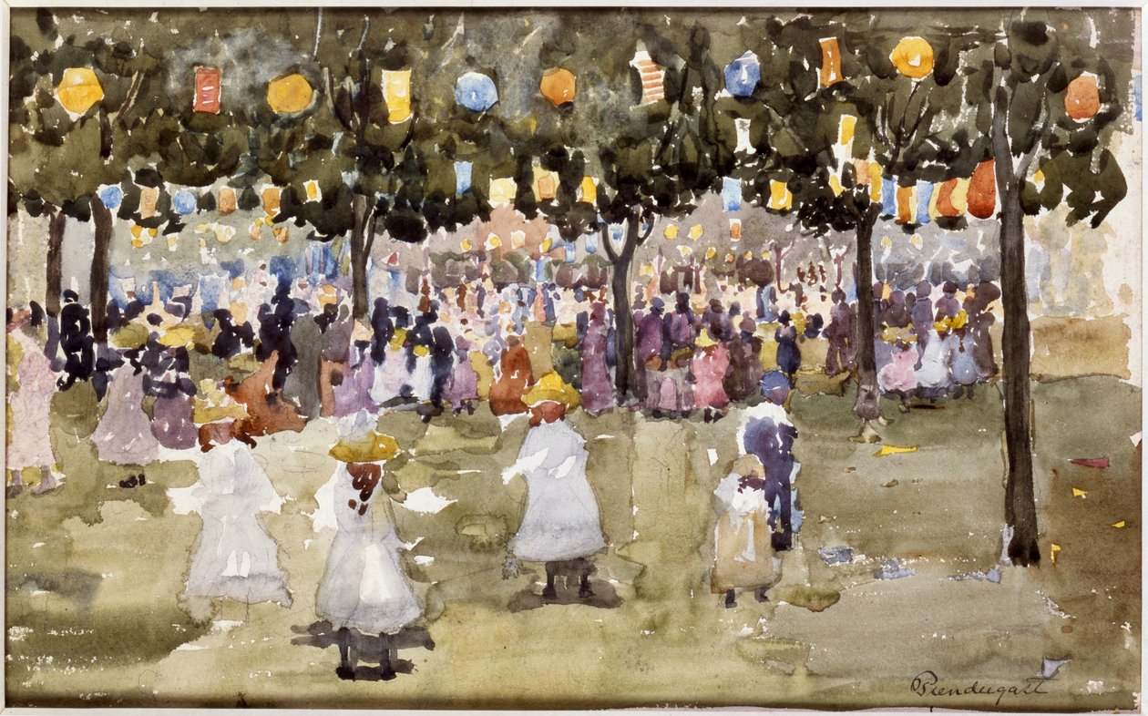 Central Park, New York City, 4. července od Maurice Brazil Prendergast