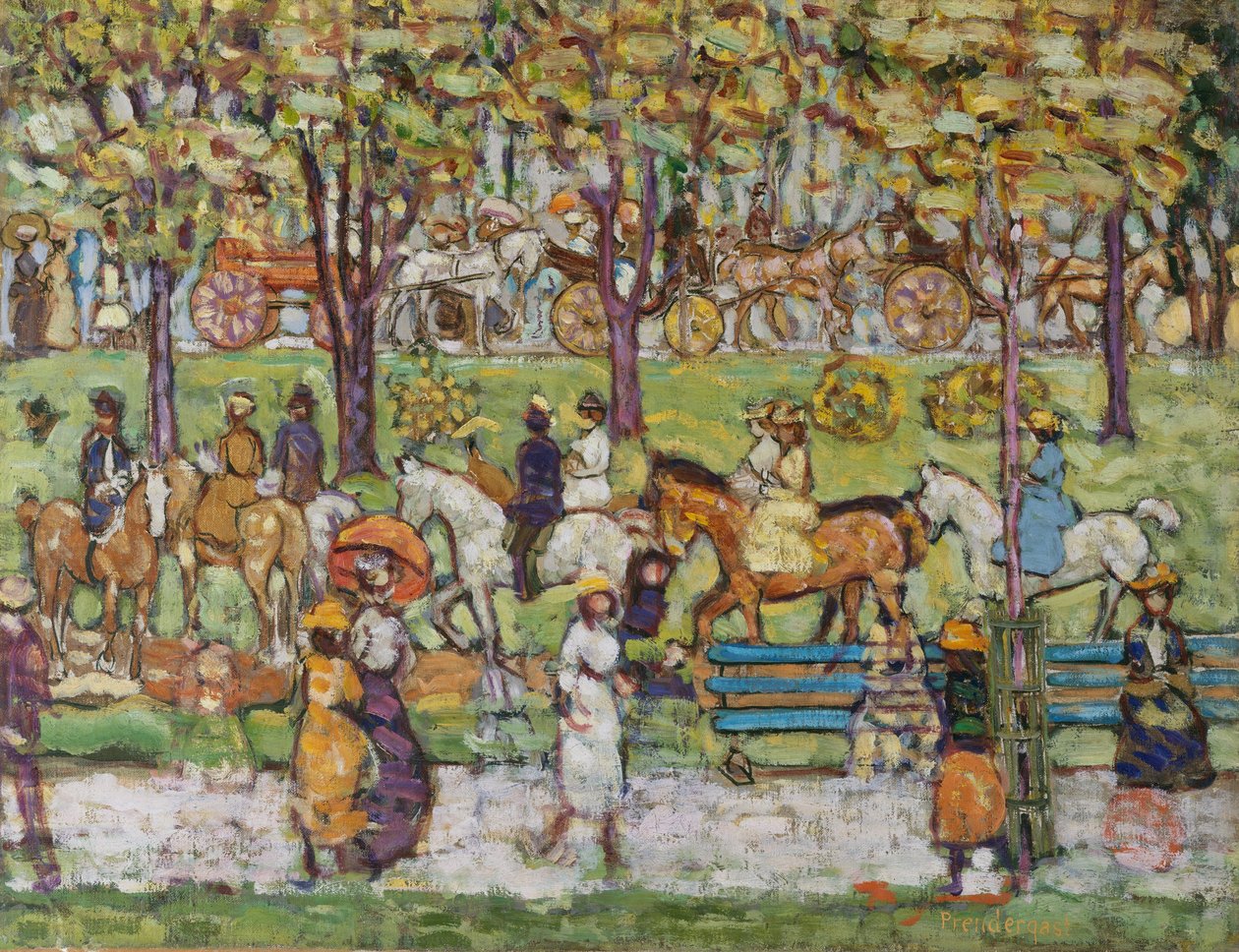 Central Park, cca 1914-15 od Maurice Brazil Prendergast