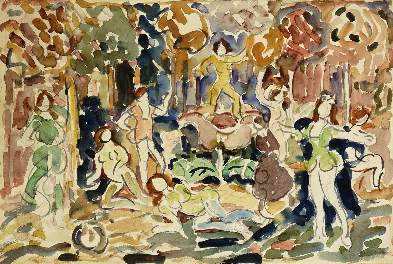 Tančící figury, cca 1910-13 od Maurice Brazil Prendergast