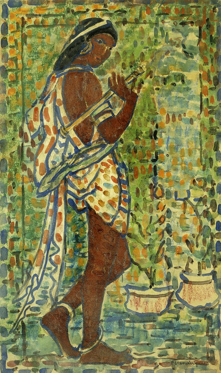 Hinduistická tanečnice, kolem 1910-1913 od Maurice Brazil Prendergast