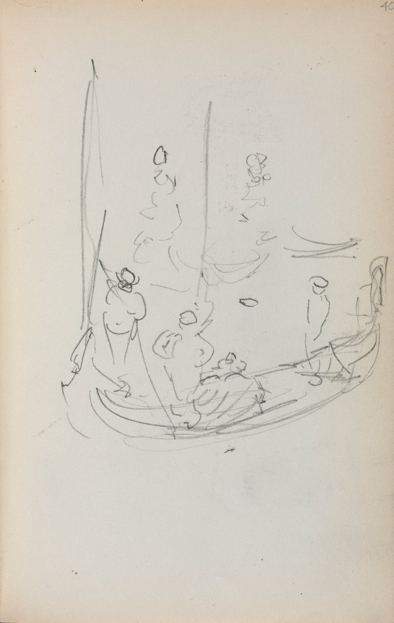 Italský náčrtník: Gondola strana 40, 1898-1899. od Maurice Brazil Prendergast