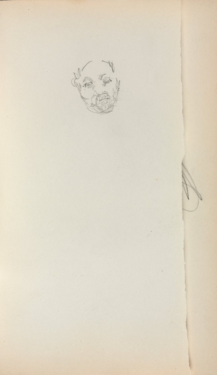 Italský náčrtník: Head of a Man strana 221, 1898-1899. od Maurice Brazil Prendergast