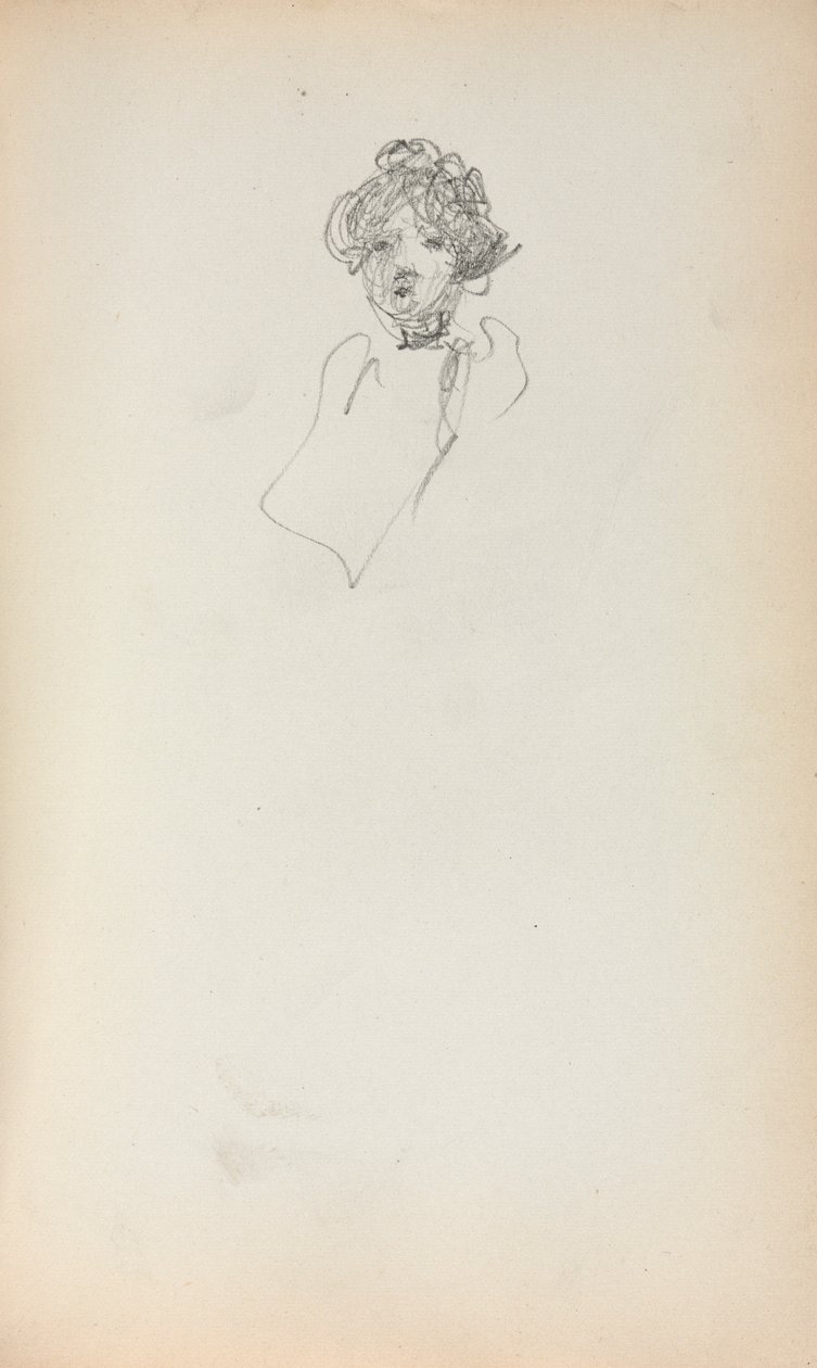 Italský náčrtník: Hlava ženy strana 215, 1898-1899. od Maurice Brazil Prendergast