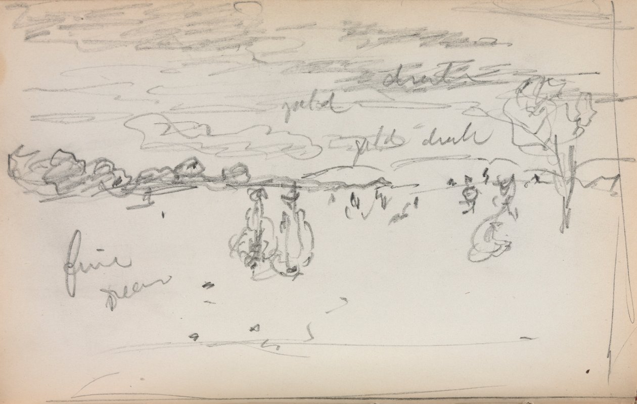 Italský náčrtník: Krajina strana 57, 1898-1899. od Maurice Brazil Prendergast