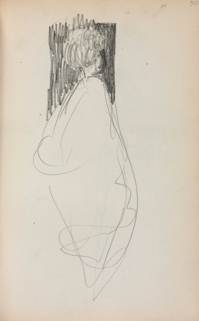 Italský náčrtník: Stojící žena strana 50, 1898-1899. od Maurice Brazil Prendergast