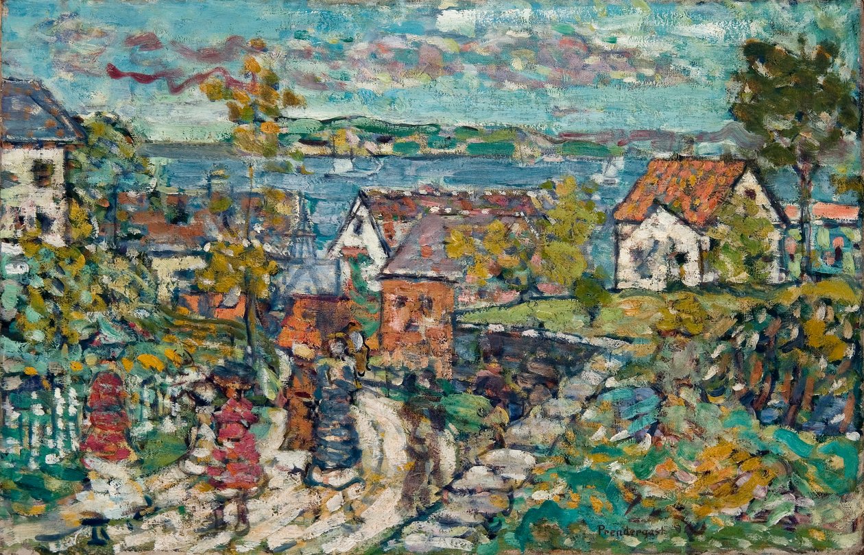 Krajina (silnice a město) od Maurice Brazil Prendergast