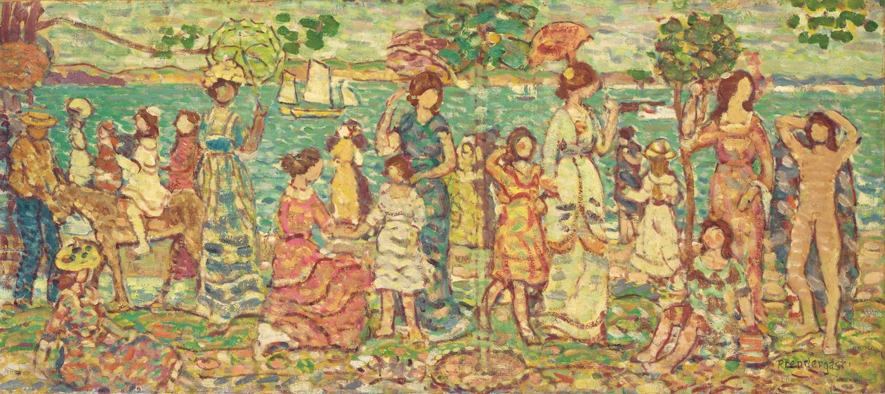 Promenáda, kolem 1914-15 od Maurice Brazil Prendergast