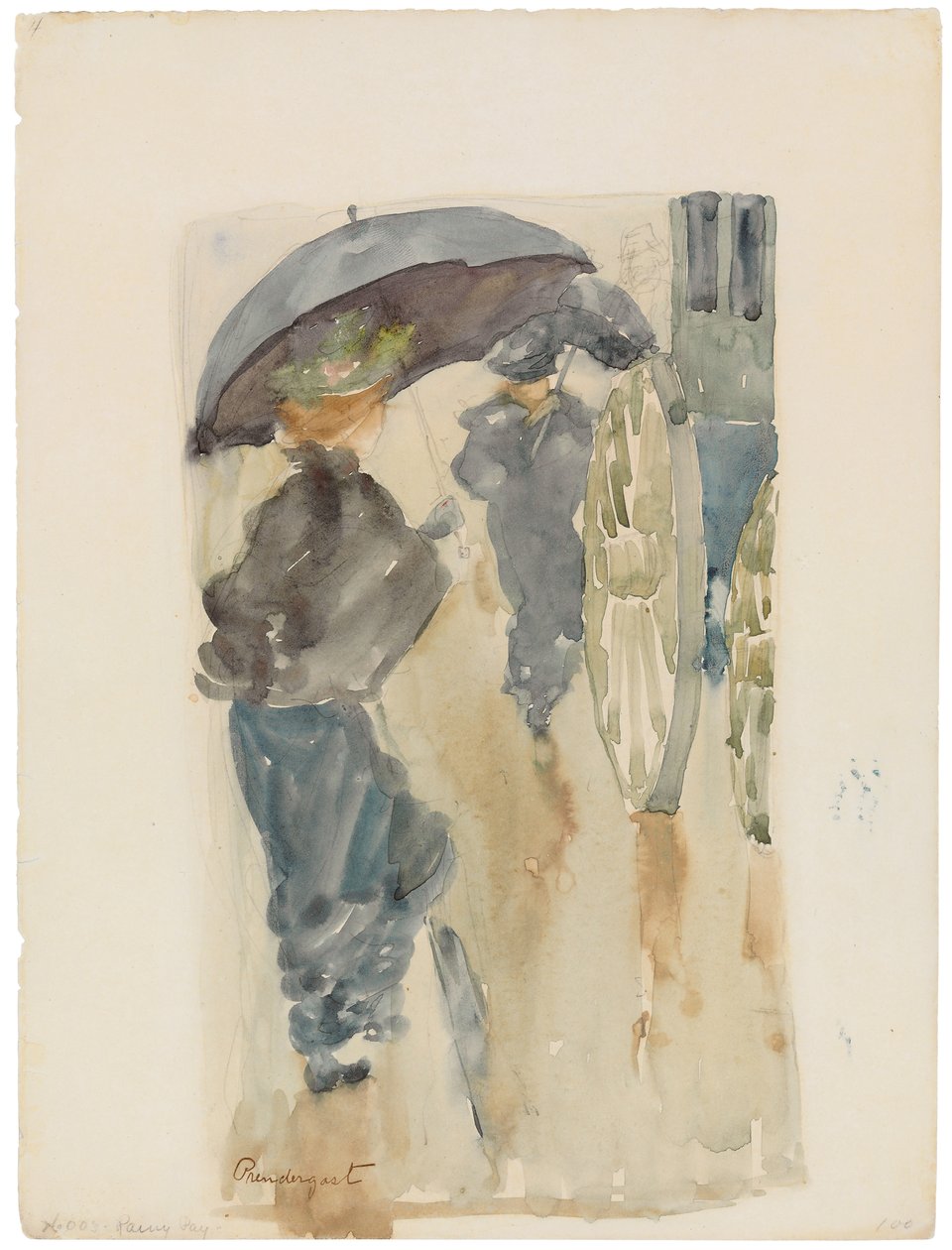 Deštivý den, cca 1893-94 od Maurice Brazil Prendergast