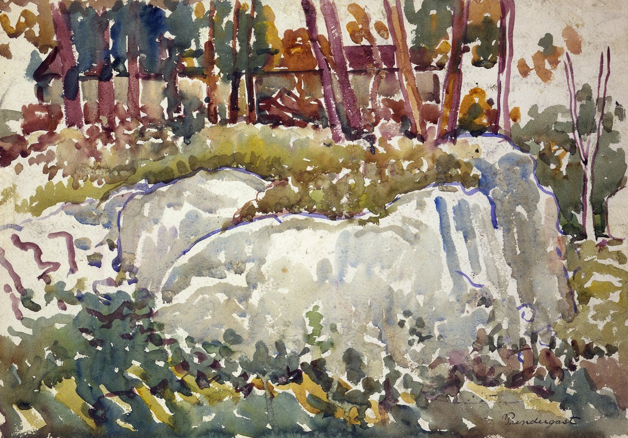 Rocks, Maine, ca. 1913-1915. od Maurice Brazil Prendergast