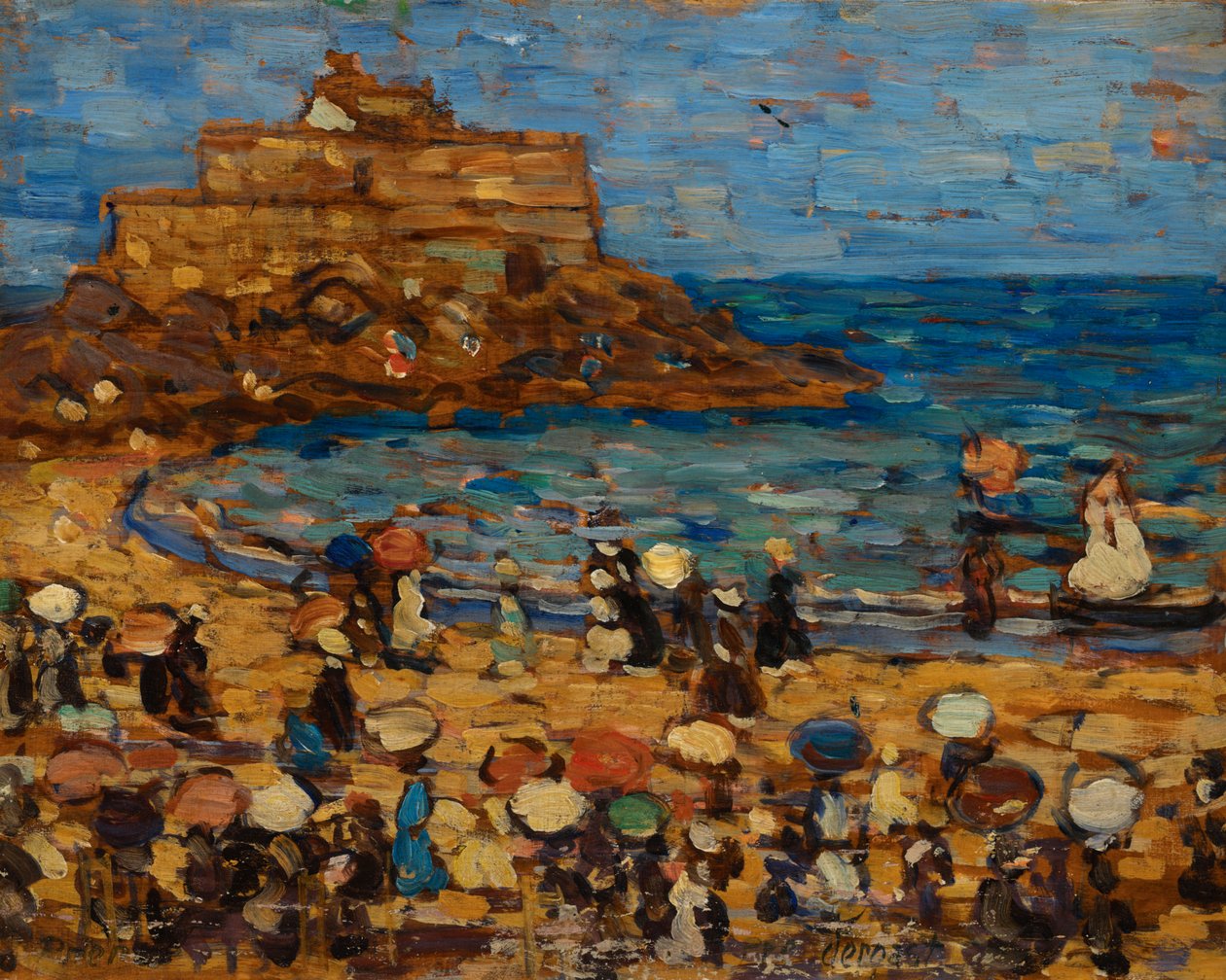Přímořská krajina – St. Mâlo od Maurice Brazil Prendergast