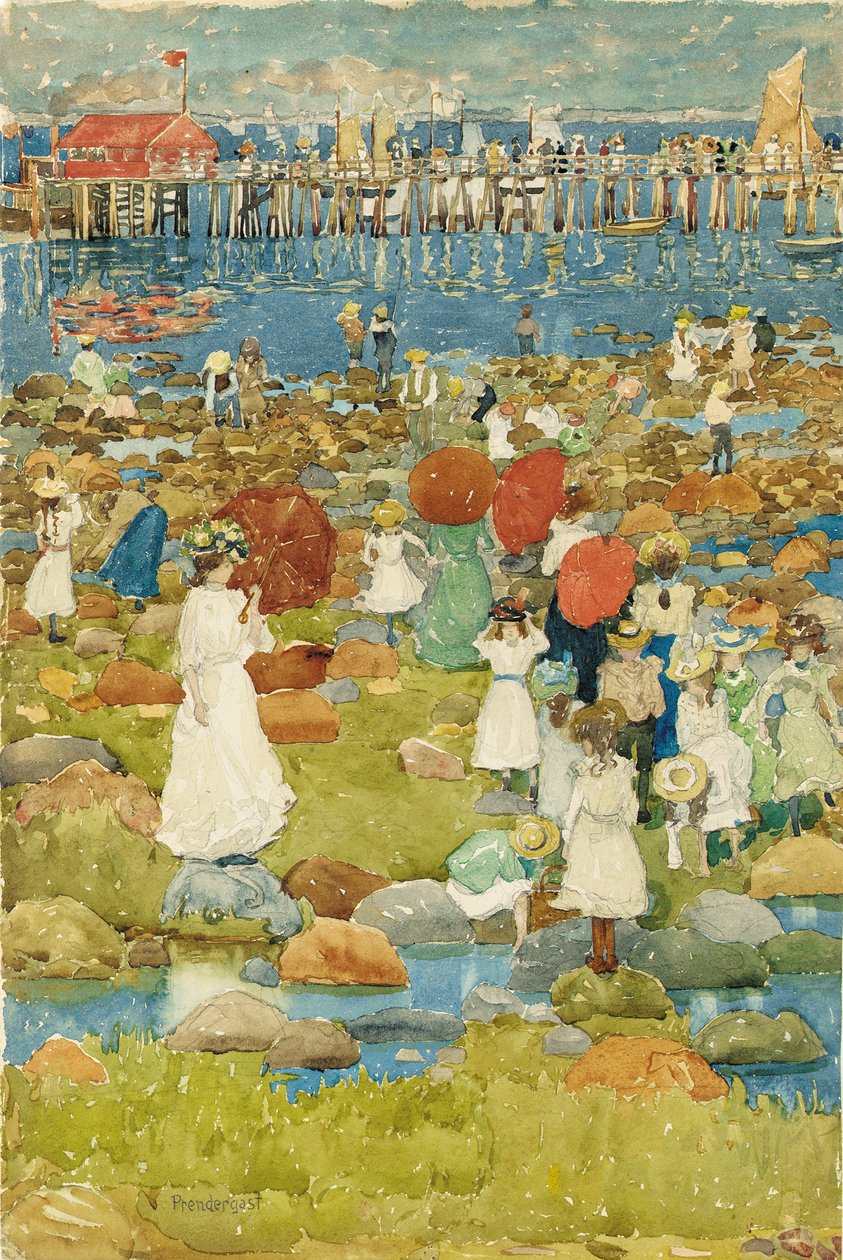 Kamenitá pláž od Maurice Brazil Prendergast