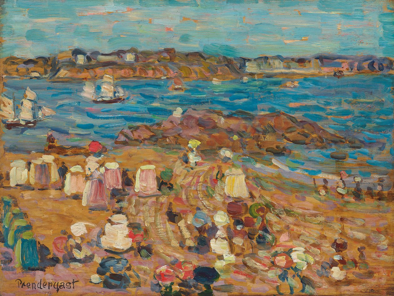 Studie o Malo: The Border of the Sea, c.1907 od Maurice Brazil Prendergast
