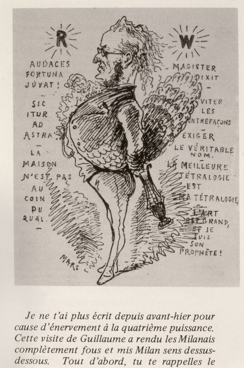 Richard Wagner, kolem roku 1875 od Maurice Charles Mathieu Bonvoisin