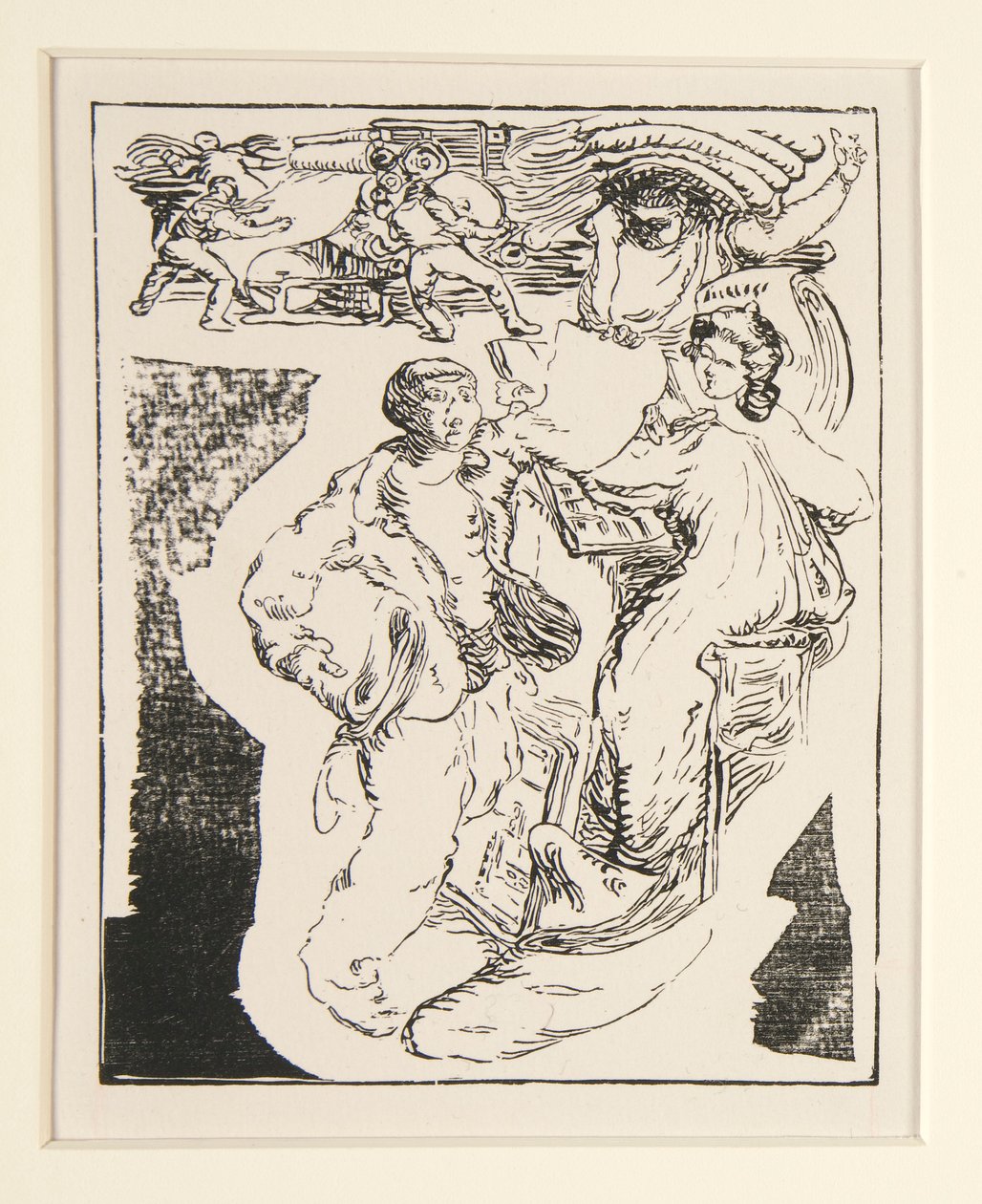 Pouliční prodavači z La Pensee; Camelot a papír, str. 29 od Maurice Delcourt