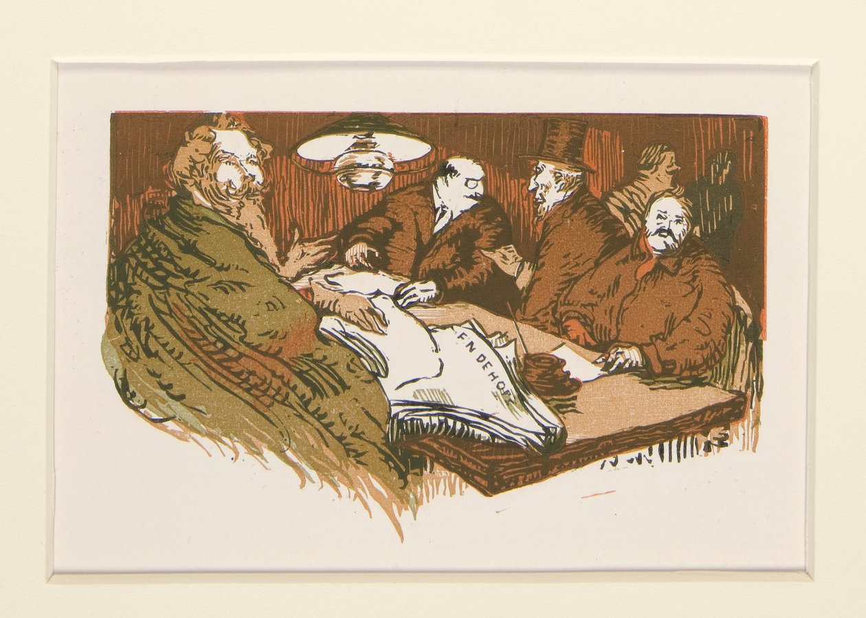 Pouliční prodavači z La Pensee, ilustrace, str. 47 od Maurice Delcourt