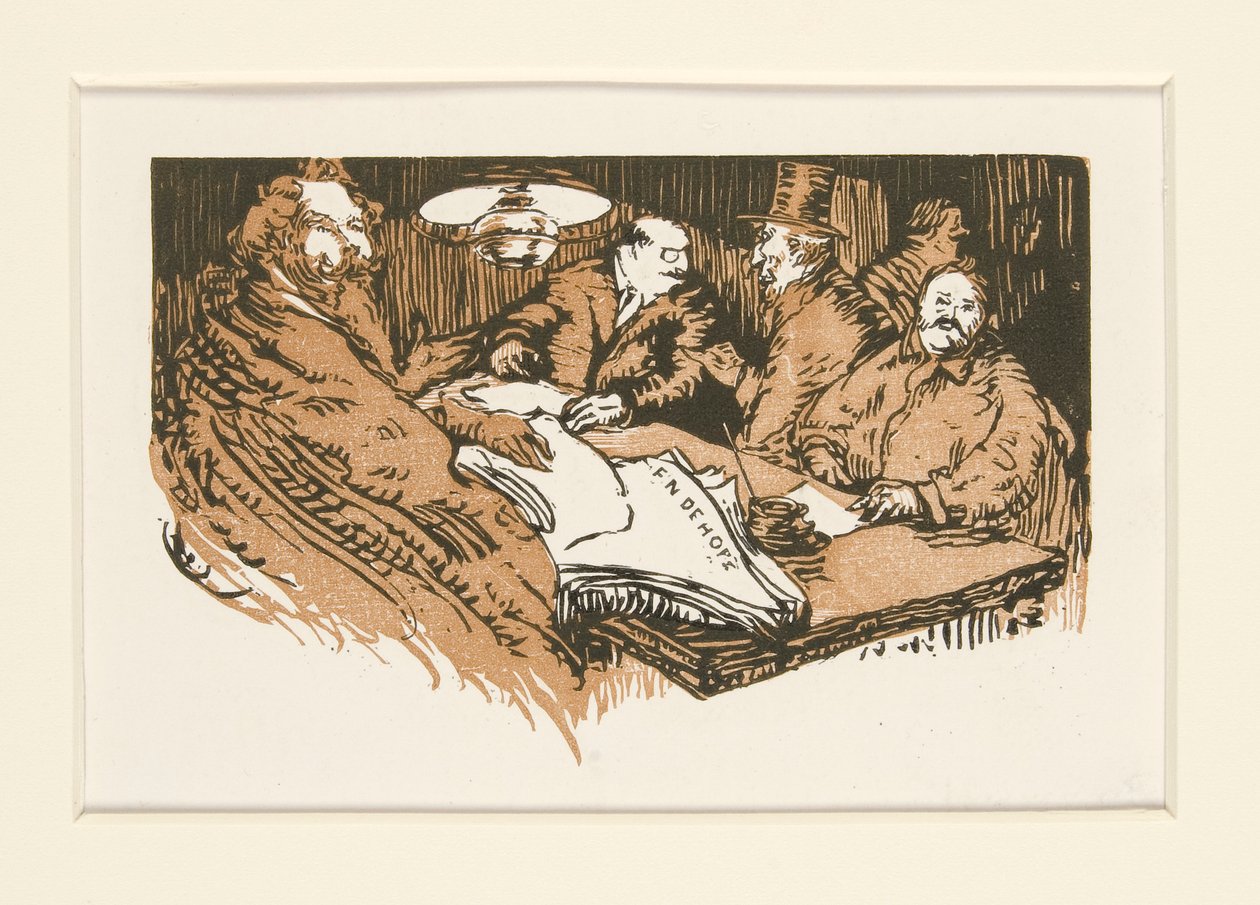 Pouliční prodavači z La Pensee, ilustrace, str. 47 od Maurice Delcourt