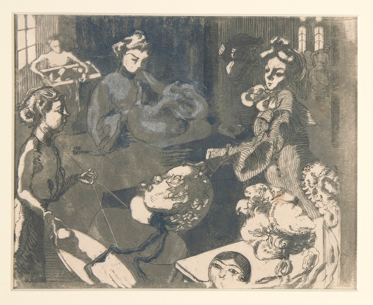 Milliners Shop od Maurice Delcourt