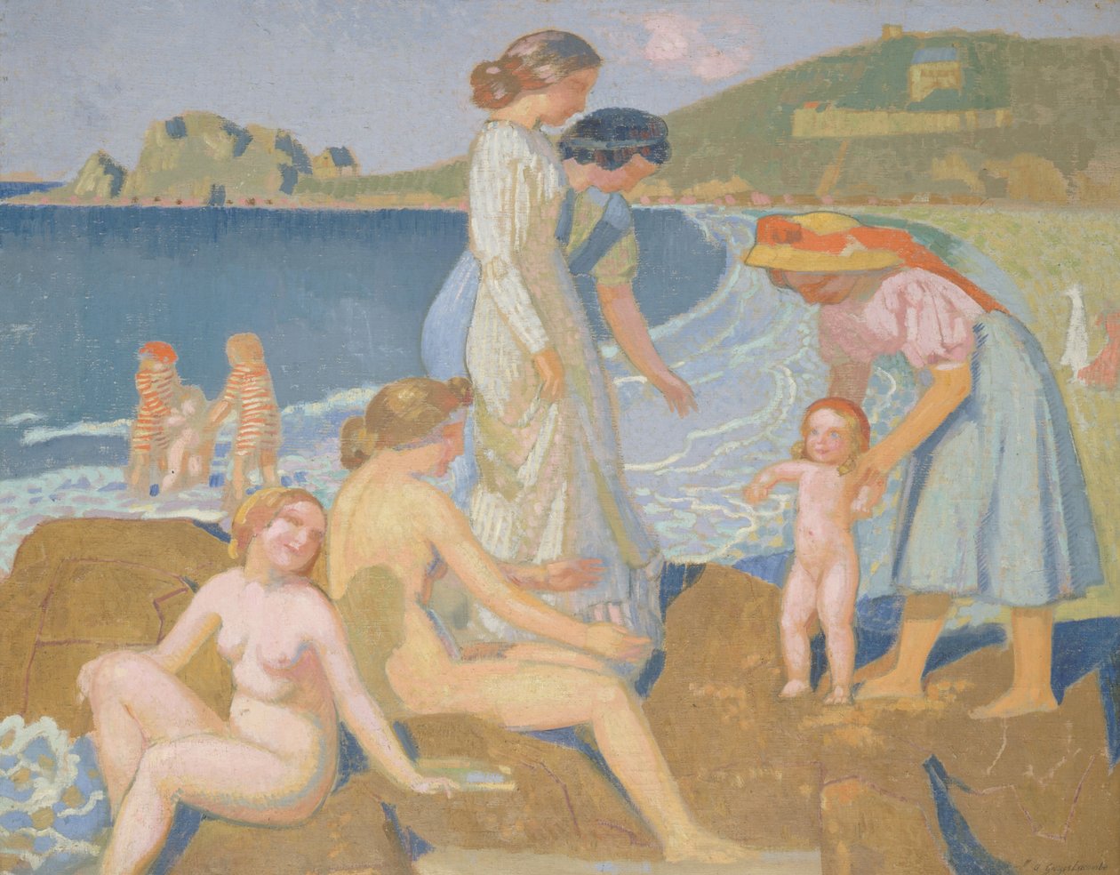 Bathers v Perros-Guirec, cca 1909-1912. od Maurice Denis