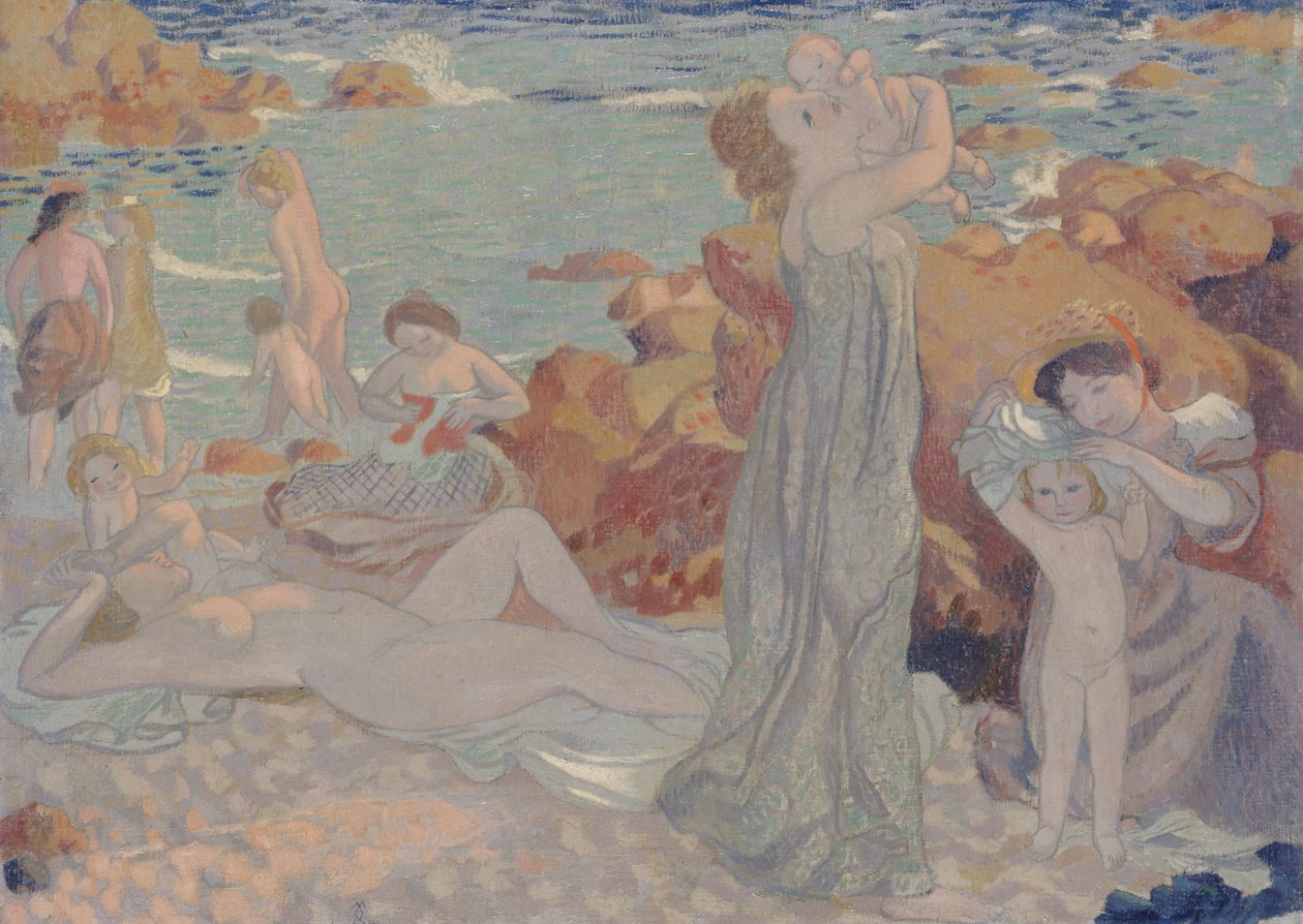 Bathers, pláž Pouldu, 1899. od Maurice Denis