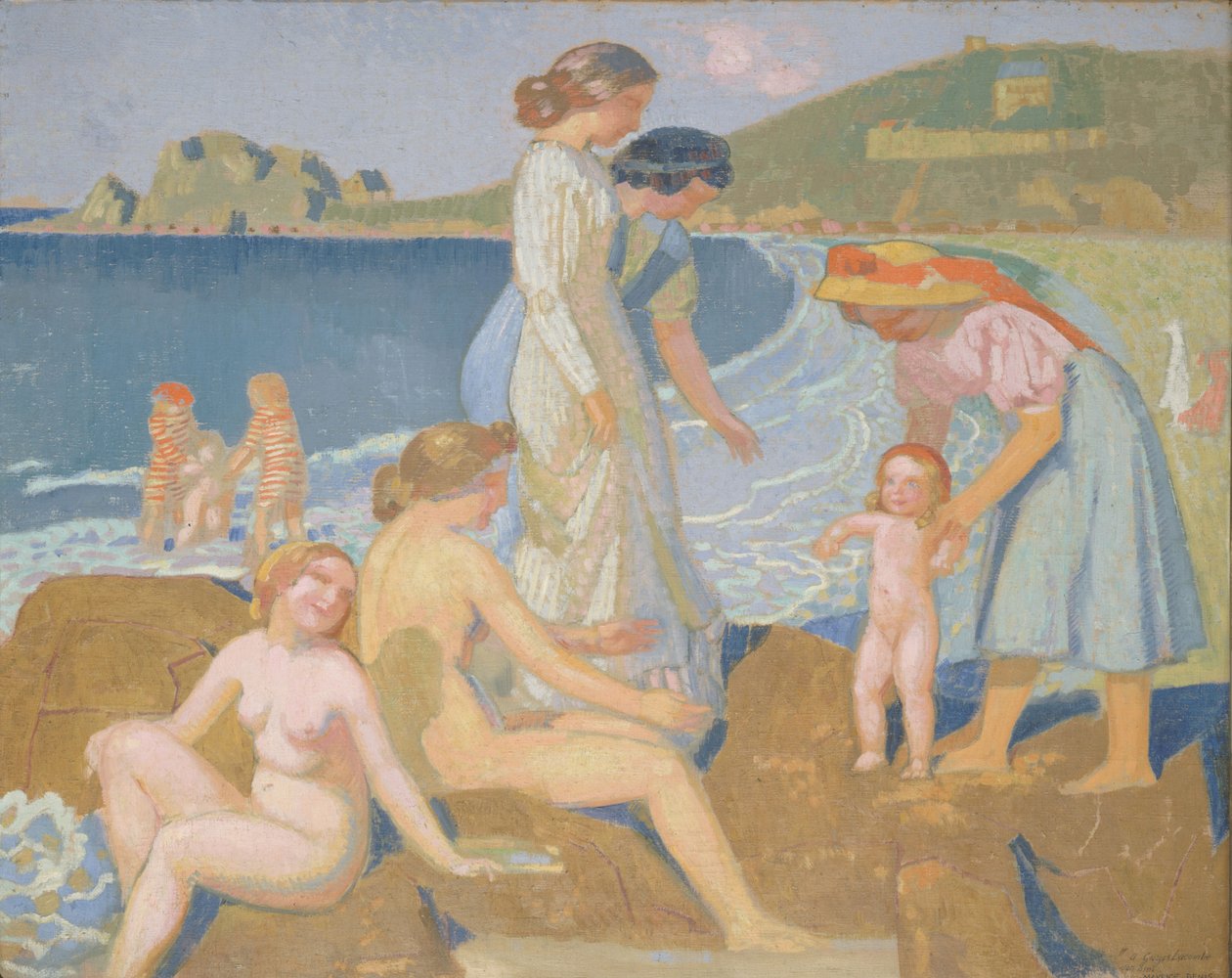 Koupání v Perros Guirec od Maurice Denis