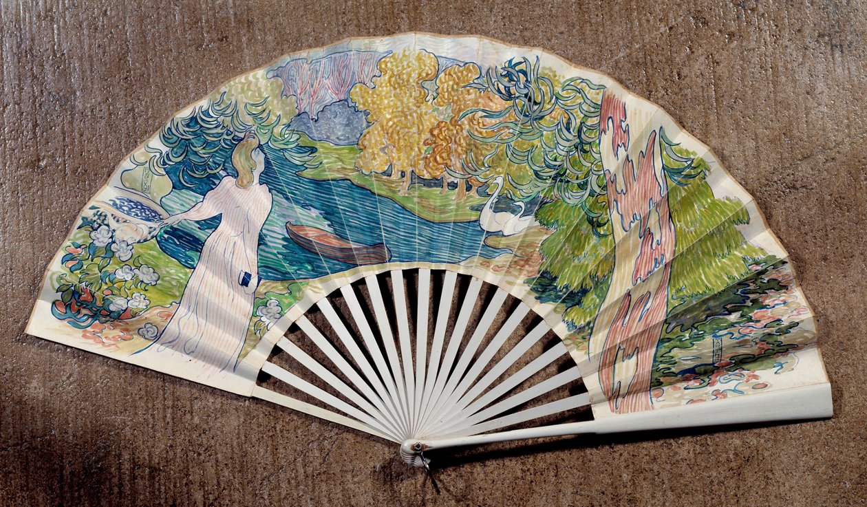 Zásnubní vějíř, zdobený Mauricem Denisem (1870-1943) 1891 od Maurice Denis