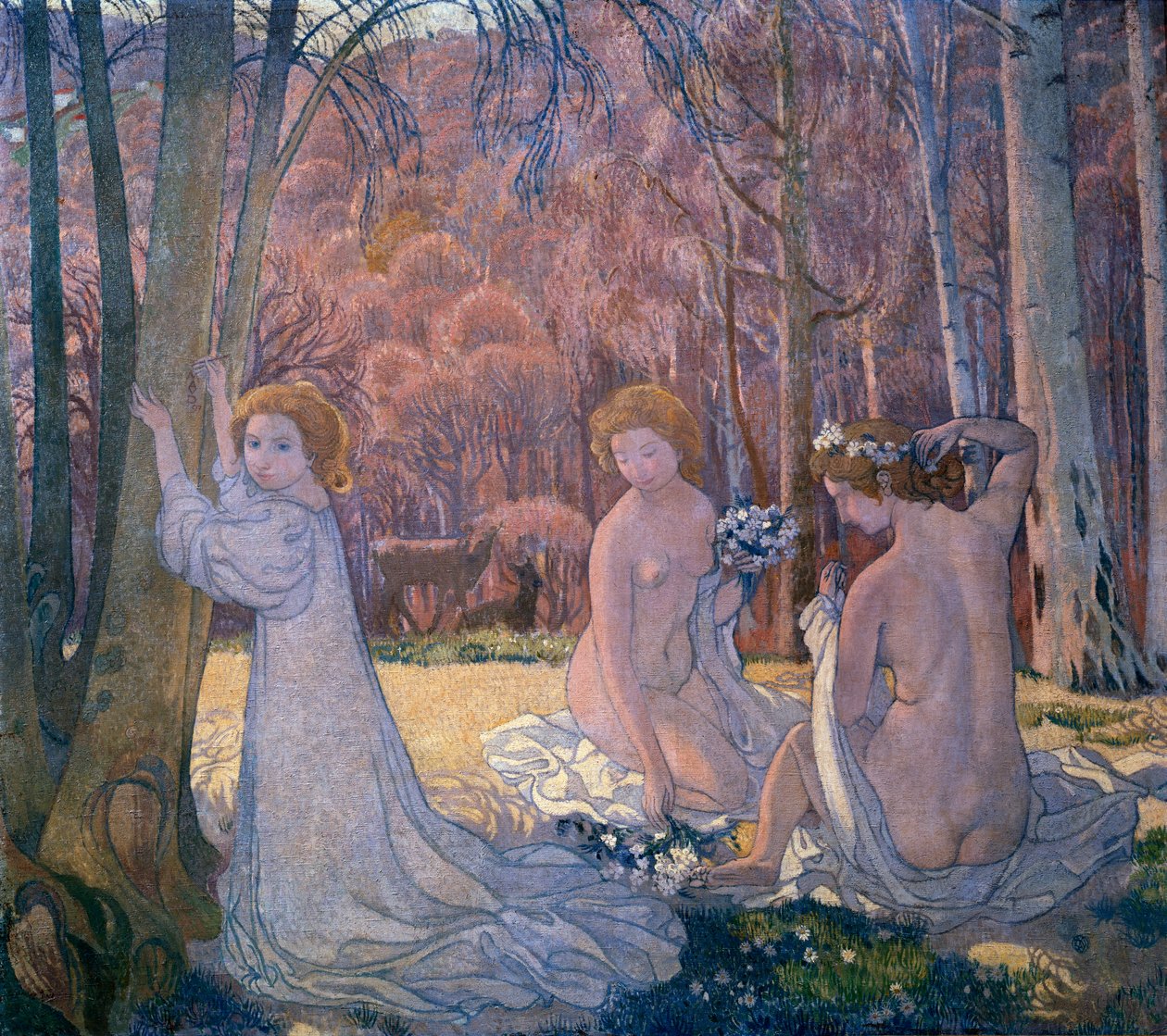 Postavy v jarní krajině Sacred Grove, 1897 od Maurice Denis