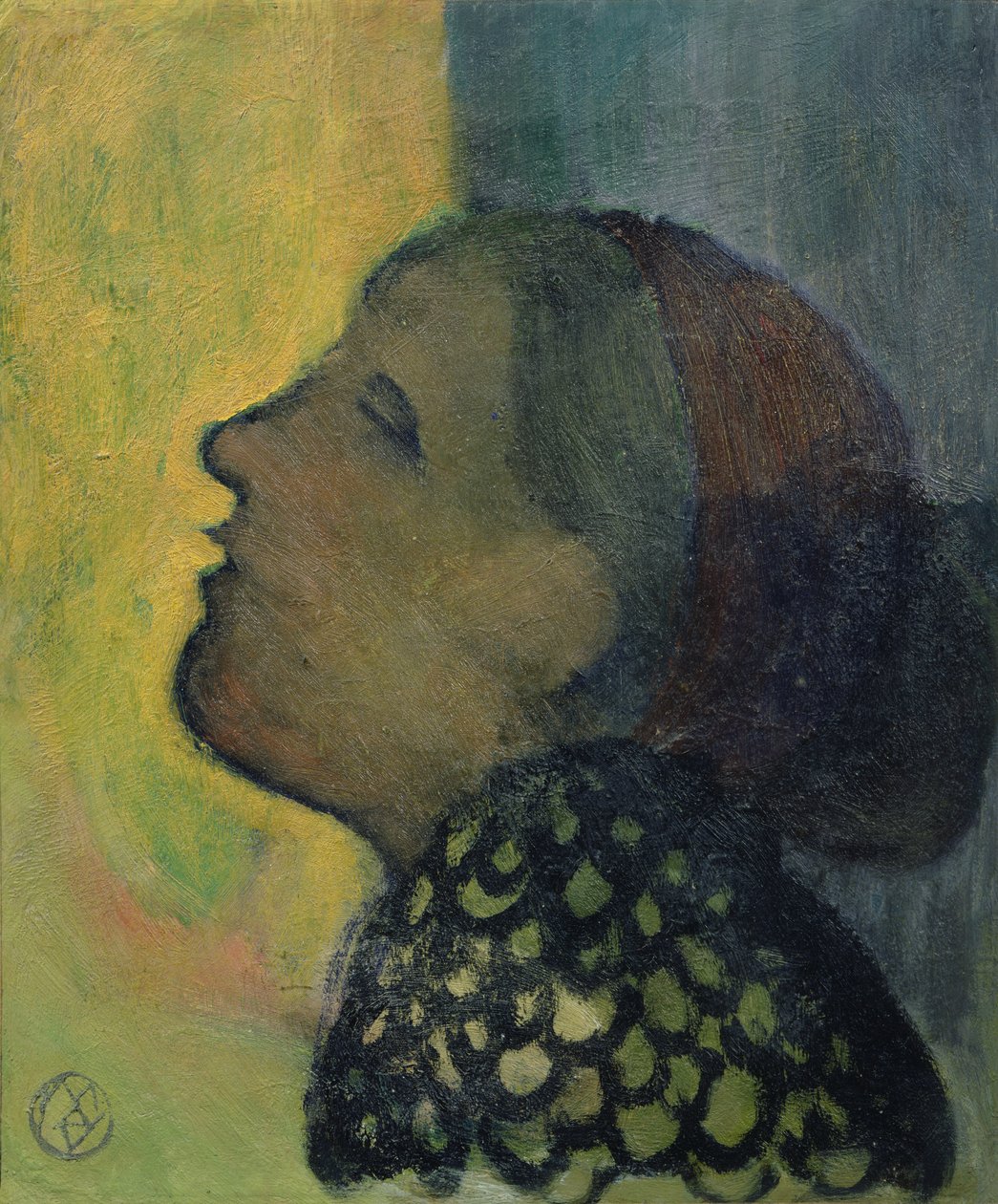 Hlava zvednutá v profilu, kolem roku 1890 od Maurice Denis