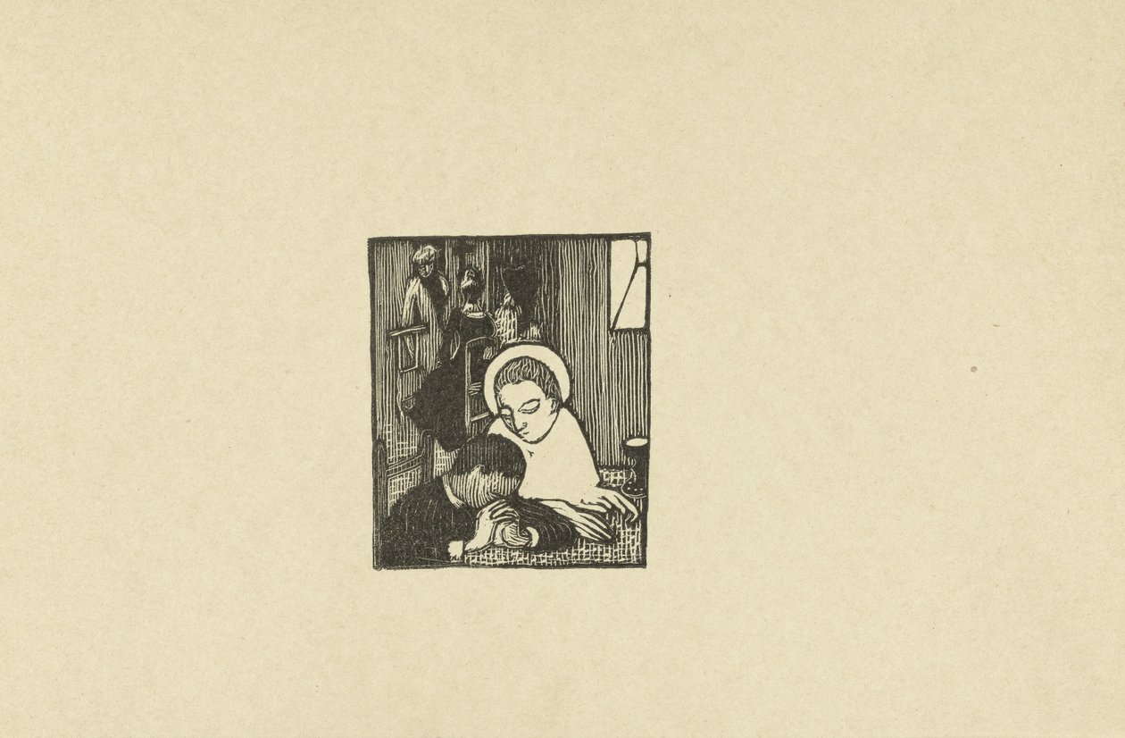 Illustratie bij gedicht in dichtbundel Sagesse van Paul Verlaine Dvě nová dřeva pro Sagesse od Paula Verlaina The Trial (název série) od Maurice Denis