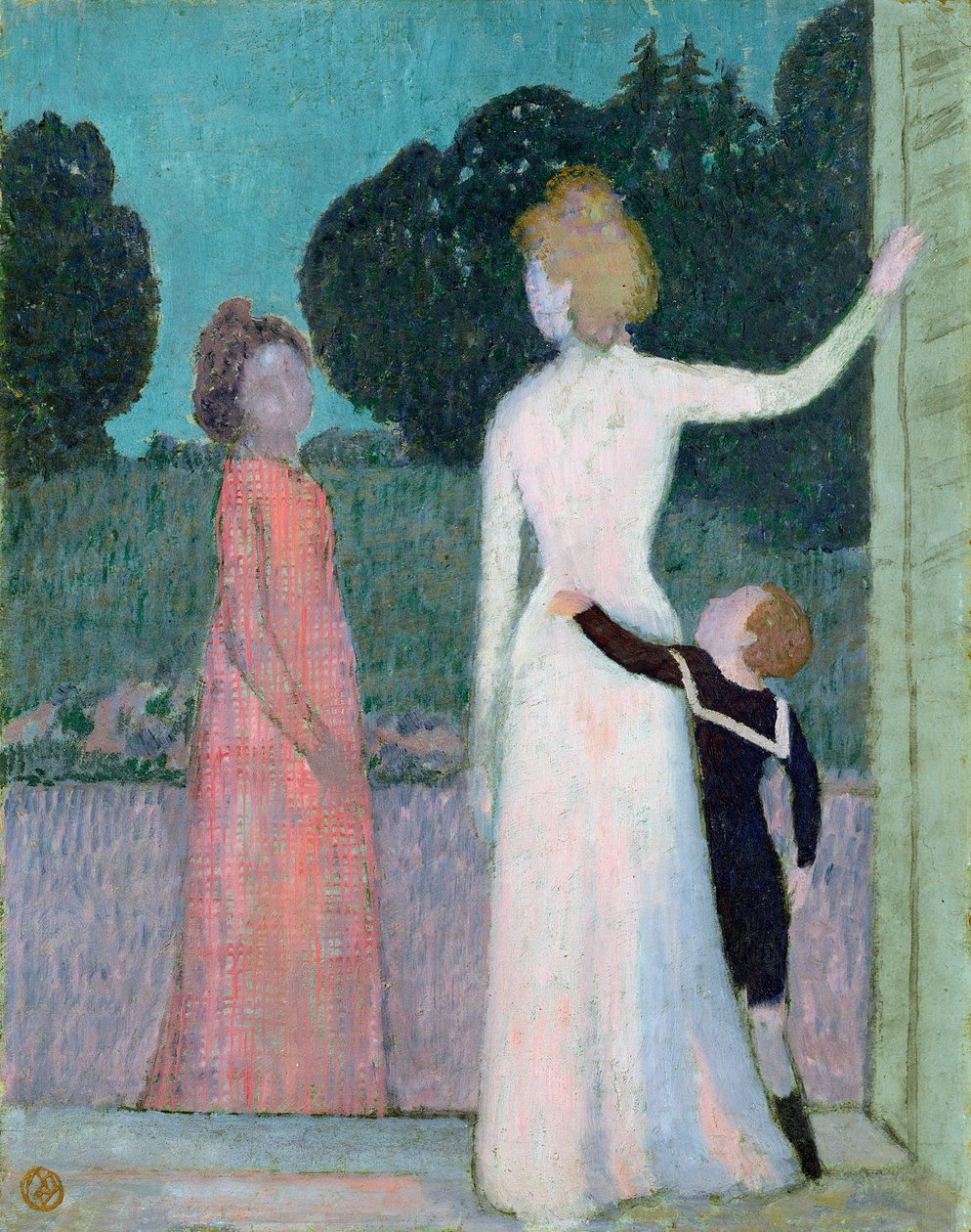 Madame Adrien Mithouard a její syn, Jacques, 1903 (pastel na kartonu) od Maurice Denis