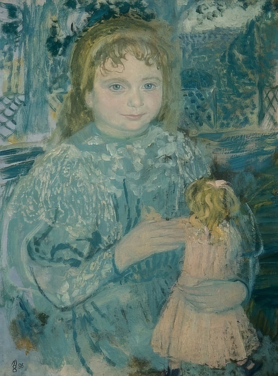 Dívka s panenkou (portrét Thérèse Watillaux). 1896 od Maurice Denis