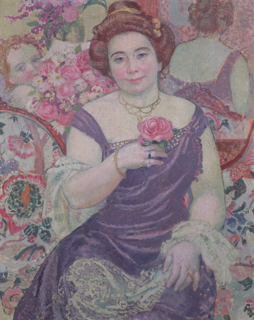 Marthe s růží, 1909 od Maurice Denis