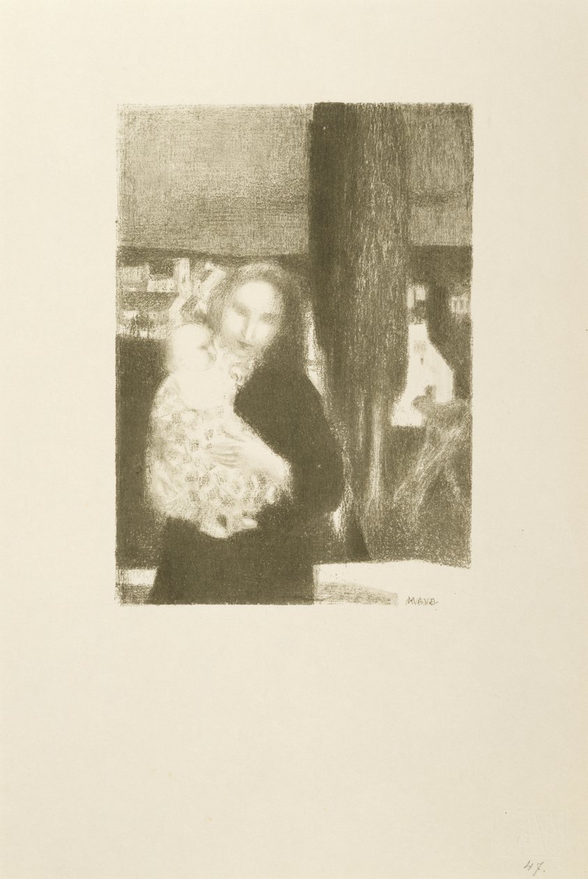 Maternite au cypres (Matka a dítě pod cypřišem) od Maurice Denis