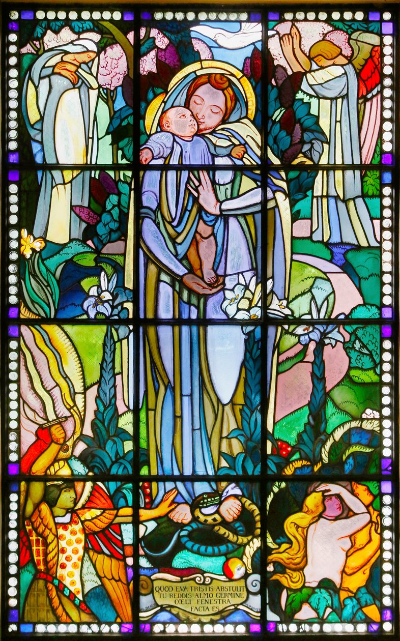 Muzeum Maurice Denise, Saint Germain en Laye, Francie, Maurice Denis, panenské a dětské vitráže (vitráže) od Maurice Denis