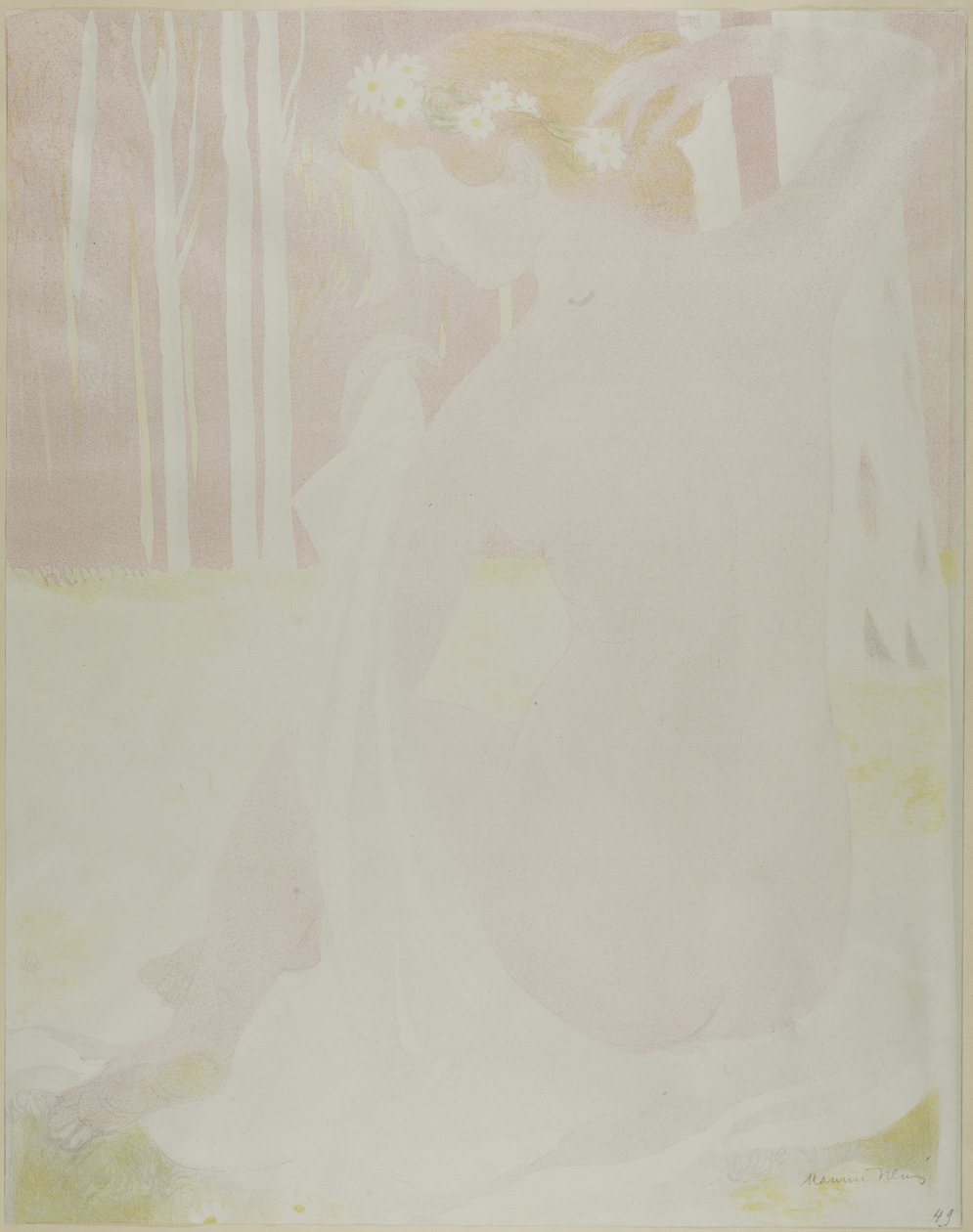 Nymfa korunovaná sedmikráskami od Maurice Denis