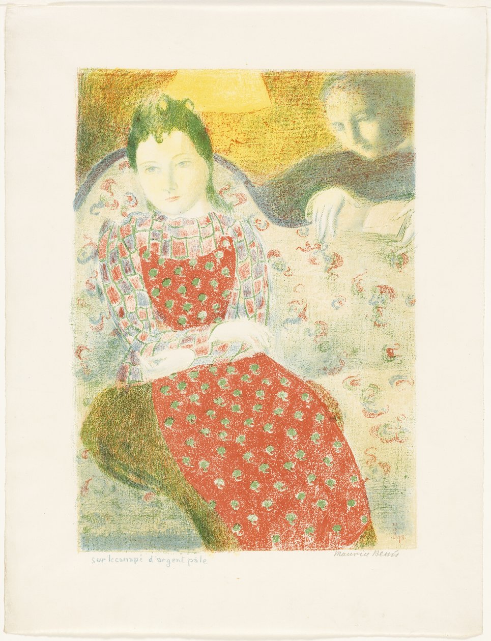 Na Pale Silver Sofa, talíř deset od Love od Maurice Denis