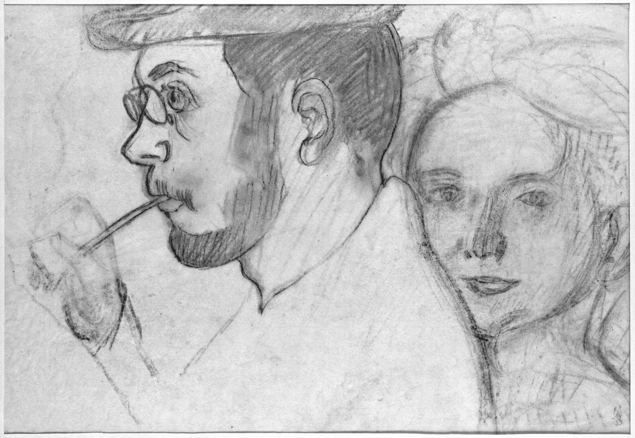 Pierre Bonnard (1867-1947) a Marthe Denis (1871-1919) 1899 (uhl na papíře) od Maurice Denis