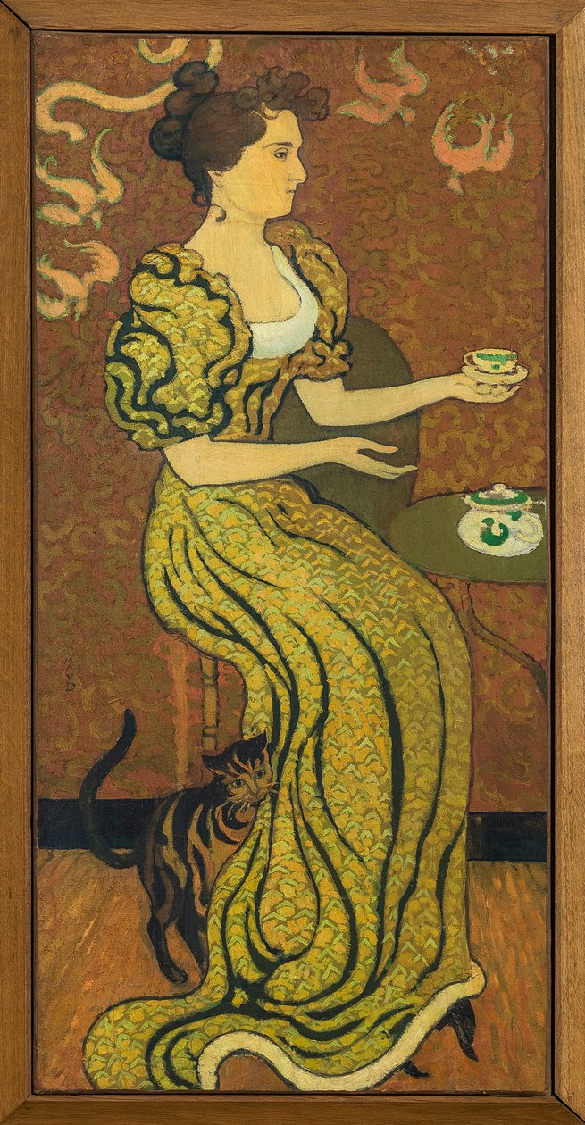 Portrét Madame Ranson u kočky kolem roku 1892 (olej na plátně) od Maurice Denis