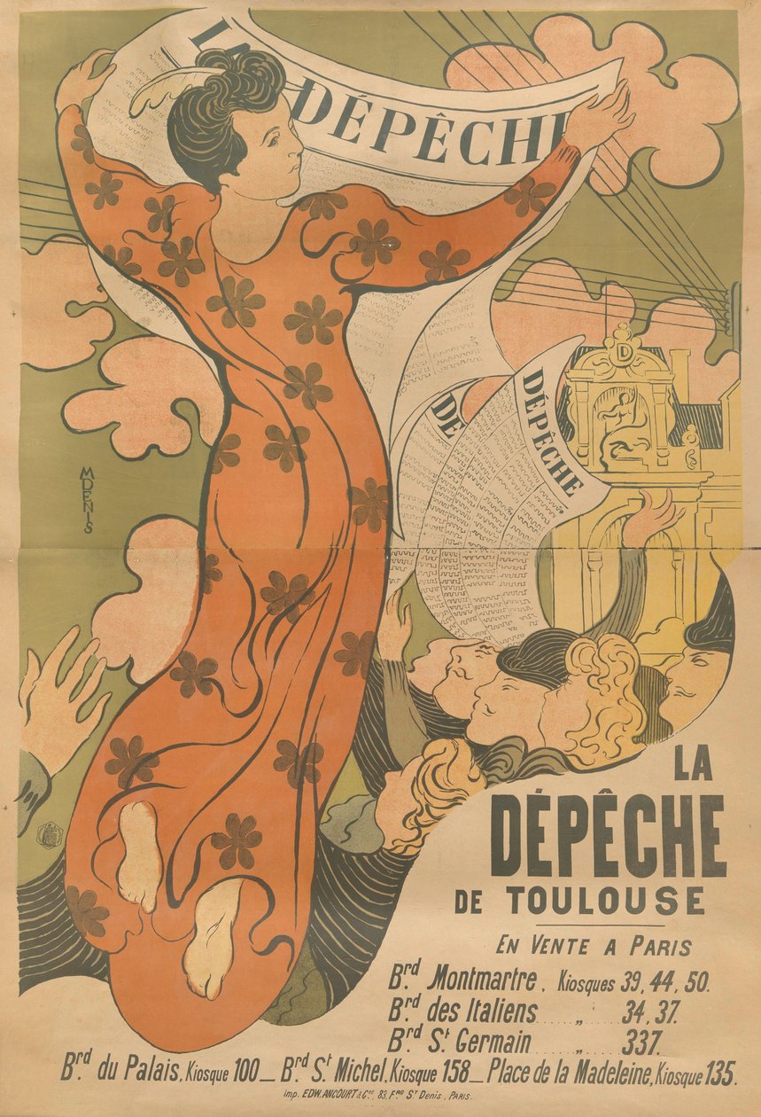 Plakát pro noviny La Dépêche de Toulouse, 1892. od Maurice Denis