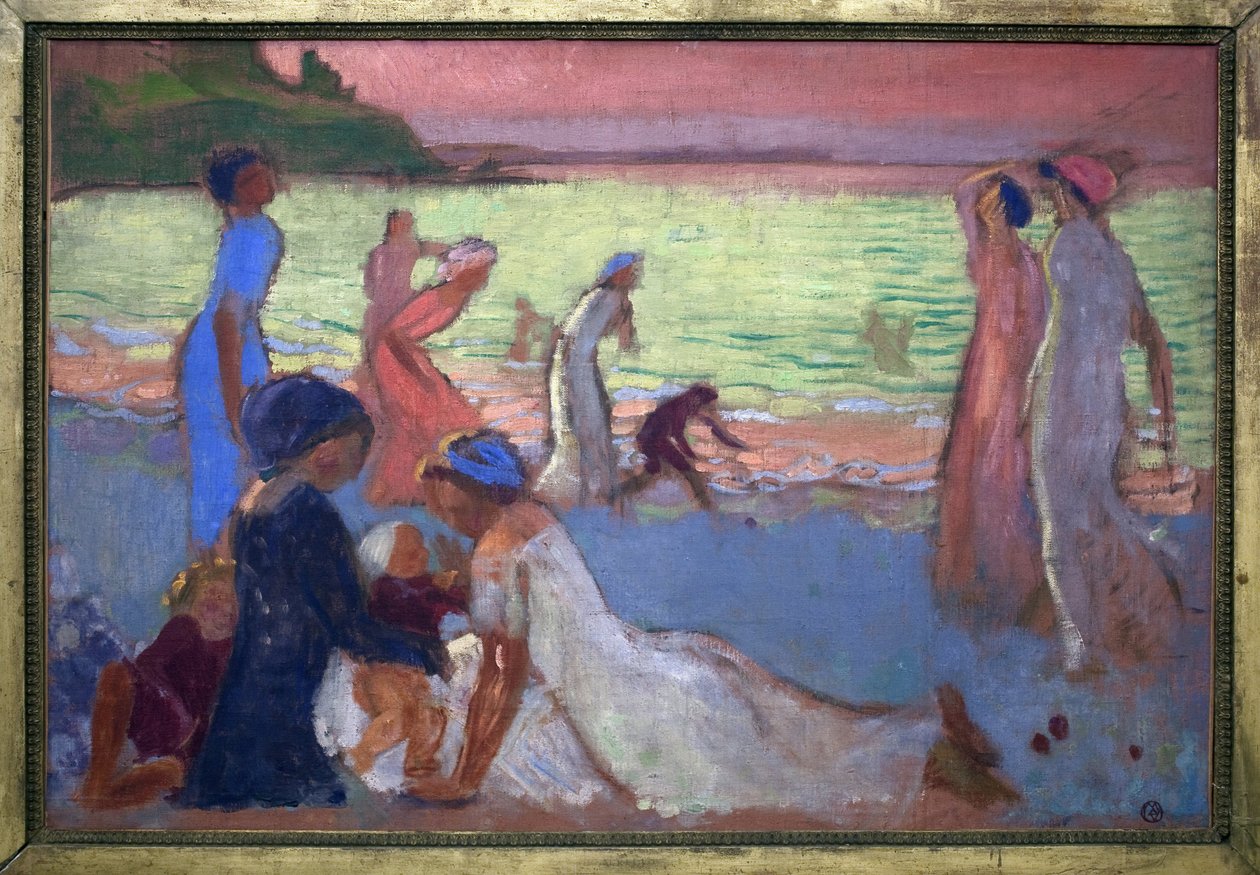 Zářijový večer na pláži Trestignel od Maurice Denis