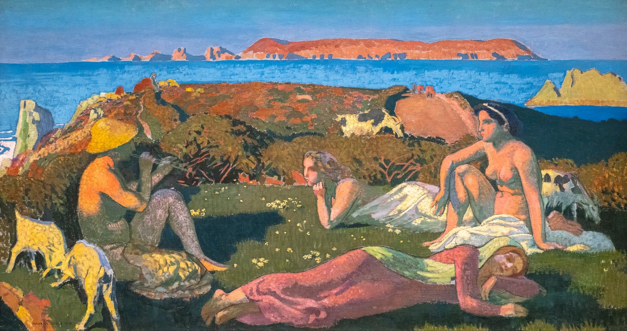 Zelená pláž. Perros-Guirec od Maurice Denis