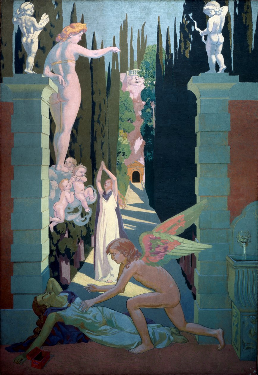 Čtvrtý panel Příběh psychiky. Pomsta Venuše, 1908. od Maurice Denis