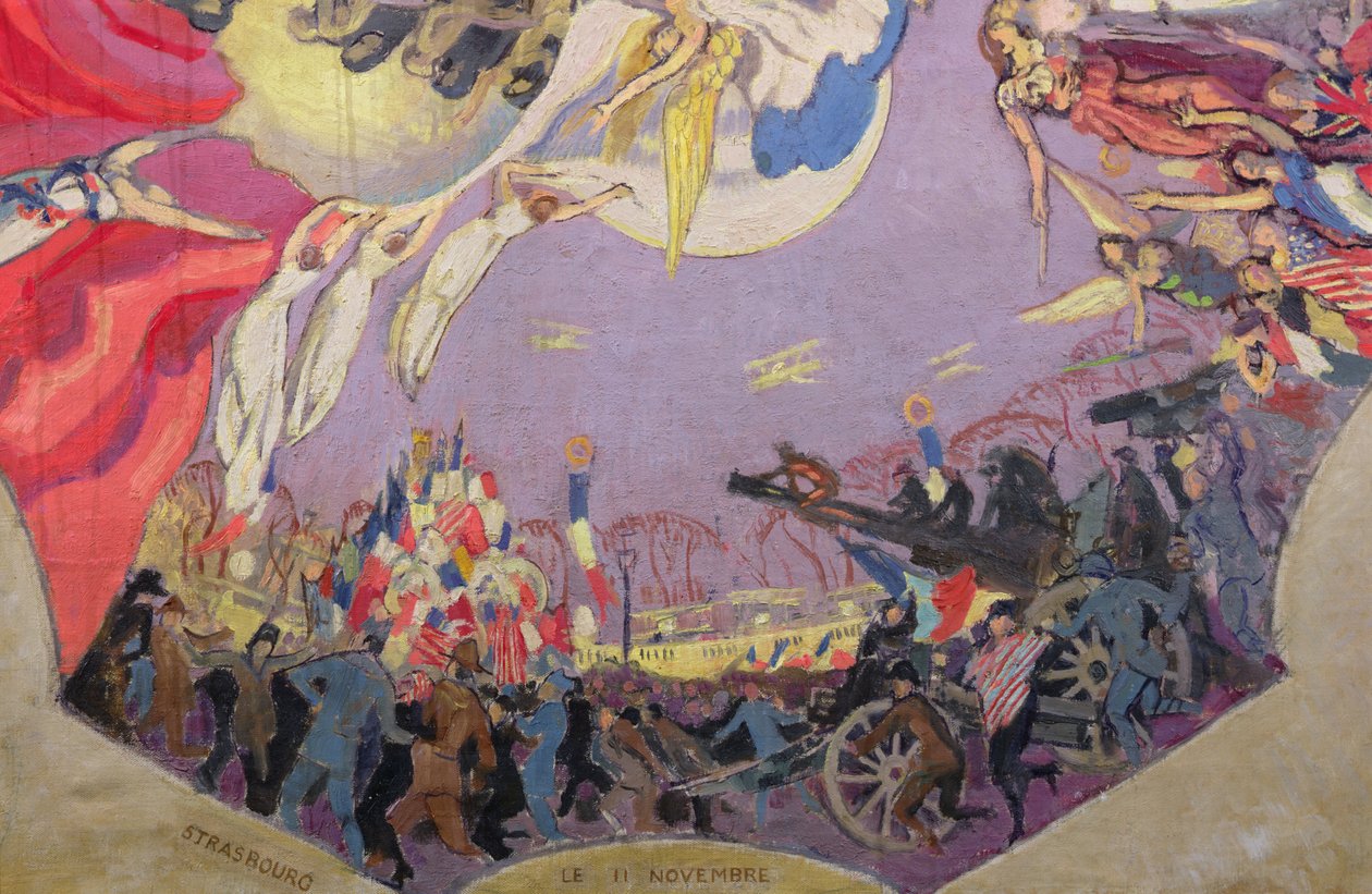 Vítězství 1918, detail (olej na plátně) od Maurice Denis