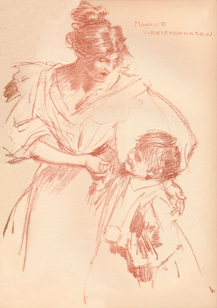 Matka a dítě, c1897, 1897 od Maurice Greiffenhagen