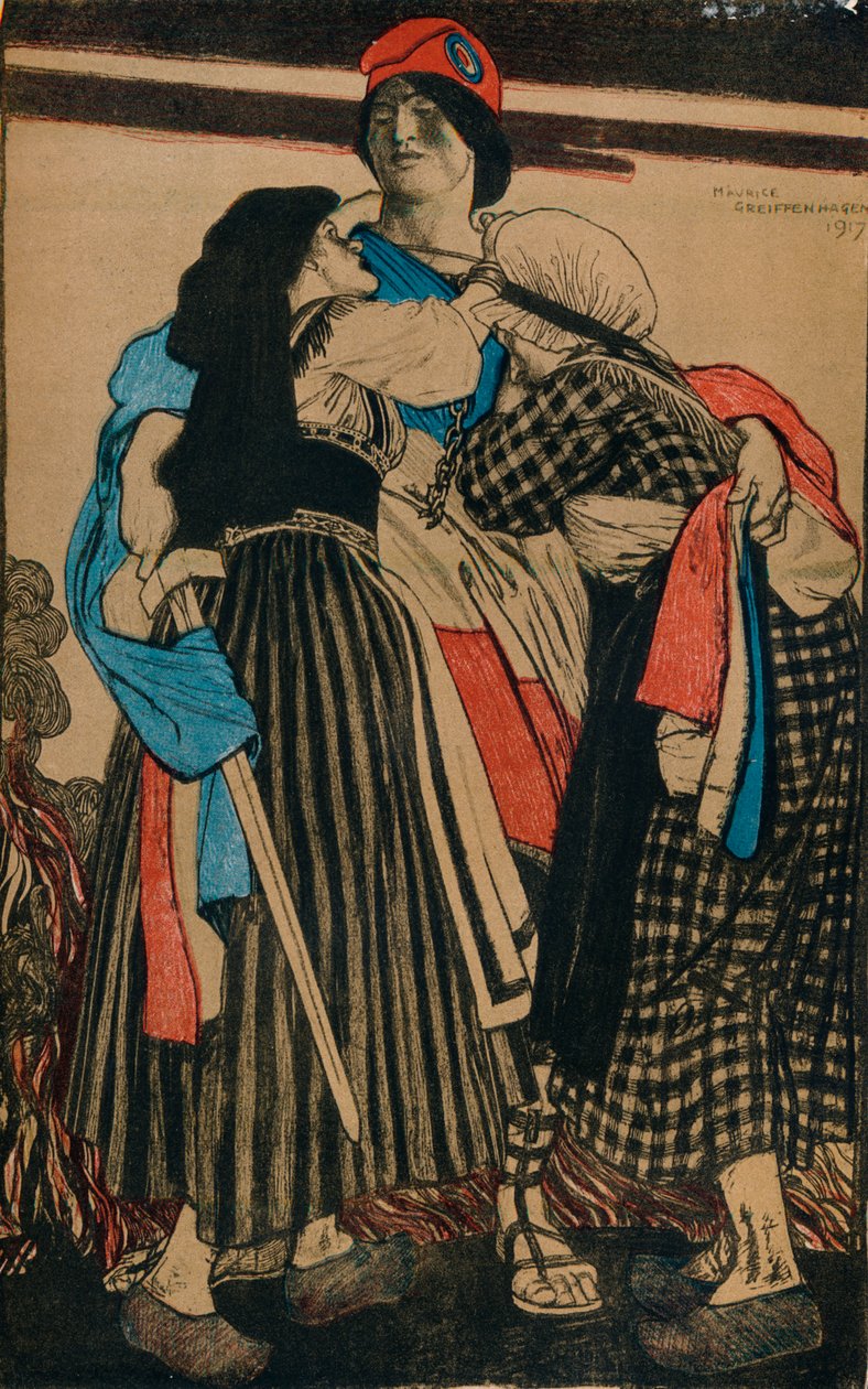 Obnova Alsaska-Lotrinska do Francie, 1917 od Maurice Greiffenhagen