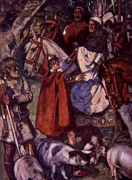 "Vaše úcta musí vydržet na této cestě, dokud nepřijdete k potopenému kříži", ilustrace z 