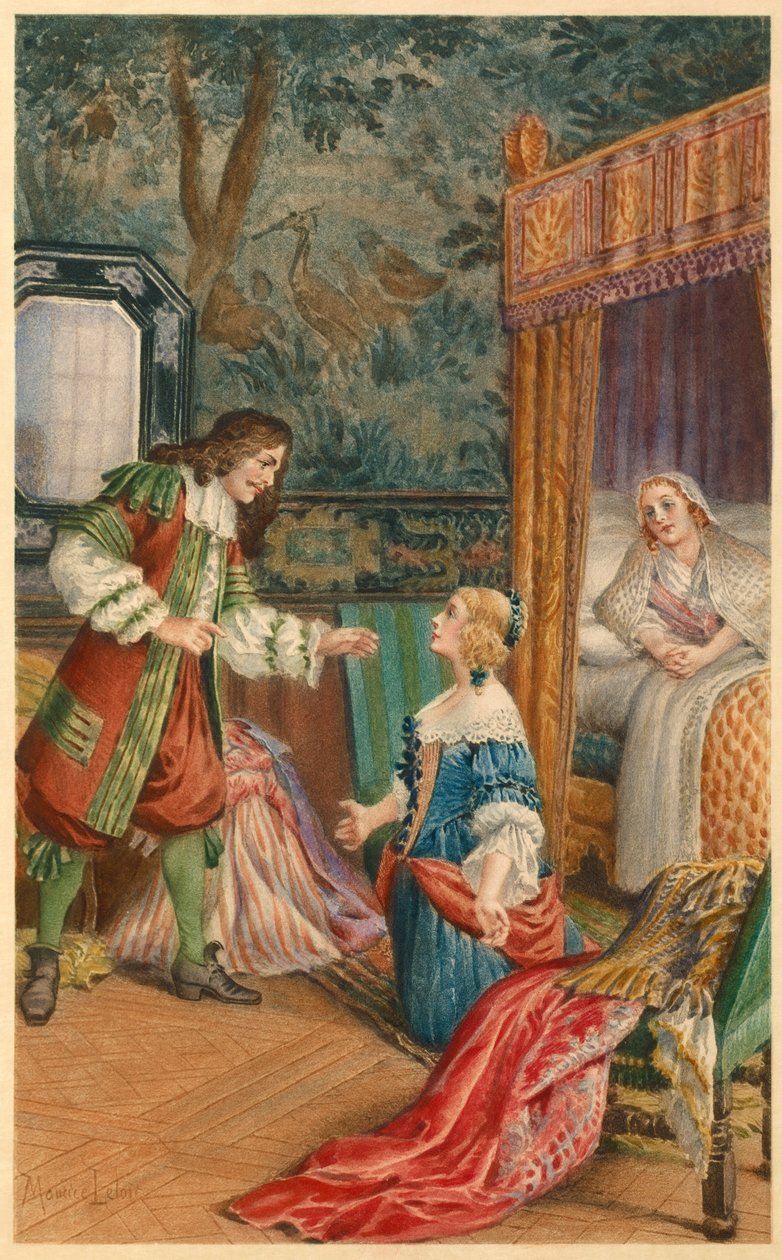 Spor mezi Armandou a Moliérem (ilustrace) od Maurice Leloir