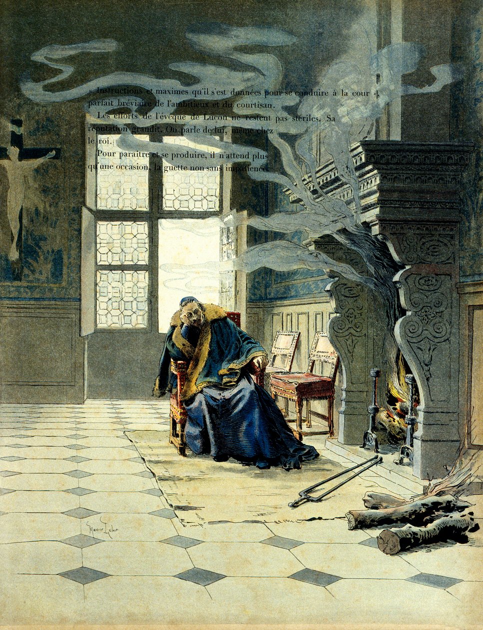Historie Francie: Na předvečer Luconu se stal kardinálem Richelieu (Armand Jean du Plessis od Maurice Leloir